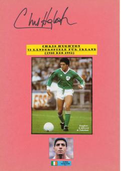 Chris Hughton  Irland  WM 1990  Autogramm Karte  original signiert 