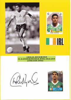 Chris Hughton  Irland  WM 1990  Autogramm Karte  original signiert 
