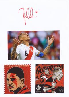 Paolo Guerrero  Peru  Autogramm Karte  original signiert 