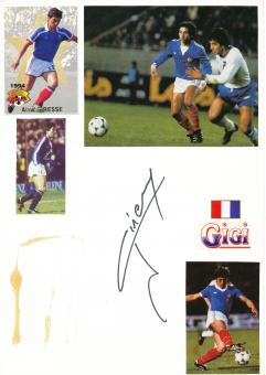 Alain Giresse  Frankreich  WM 1982  Autogramm Karte  original signiert 