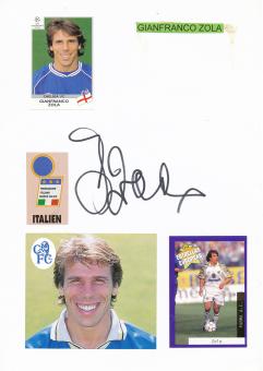 Gianfranco Zola  Italien  WM 1994  Autogramm Karte  original signiert 