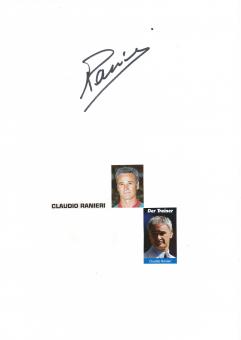 Claudio Ranieri  FC Chelsea London  Autogramm Karte  original signiert 