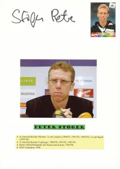 Peter Stöger  Österreich  WM 1998  Autogramm Karte  original signiert 