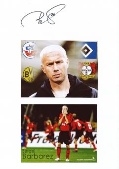 Sergej Barbarez  Bayer 04 Leverkusen  Autogramm Karte  original signiert 
