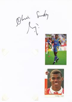 Sunday Oliseh  FC Köln  Autogramm Karte  original signiert 