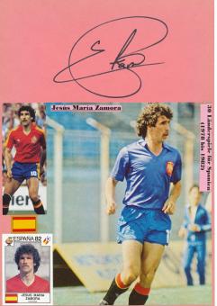 Jesus Maria Zamora   Spanien WM 1982  Autogramm Karte  original signiert 