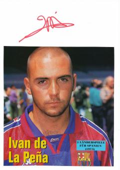 Ivan de La Pena  FC Barcelona  Autogramm Karte  original signiert 