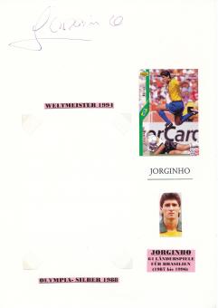 Jorginho  Brasilien WM 1994 Autogramm Karte  original signiert 