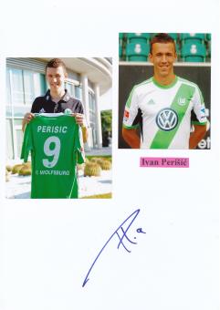 Ivan Perisic  VFL Wolfsburg  Autogramm Karte  original signiert 