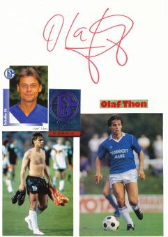 Olaf Thon  FC Schalke 04  Autogramm Karte  original signiert 