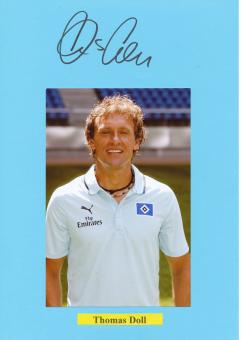 Thomas Doll  Hamburger SV  Autogramm Karte  original signiert 
