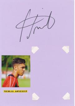 Nicolas Gonzalez  VFB Stuttgart  Autogramm Karte  original signiert 