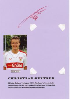 Christian Gentner  VFB Stuttgart  Autogramm Karte  original signiert 