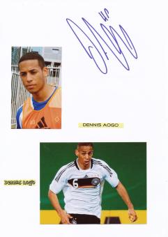 Dennis Aogo  DFB  Autogramm Karte  original signiert 
