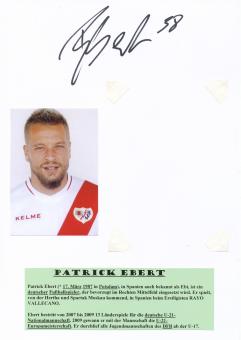 Patrick Ebert  Hertha BSC Berlin  Autogramm Karte  original signiert 