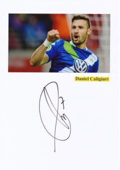 Daniel Caligiuri  VFL Wolfsburg   Autogramm Karte  original signiert 