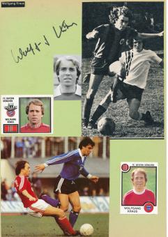 2  x  Wolfgang Kraus  FC Bayern München  Autogramm Karte  original signiert 