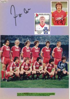 2  x  Jürgen Groh  Hamburger SV  Autogramm Karte  original signiert 