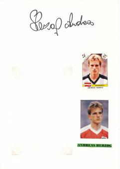 Andreas Herzog   Österreich  WM 1990  Autogramm Karte  original signiert 