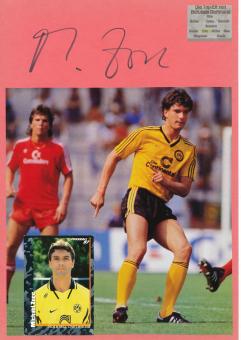 Michael Zorc  Borussia Dortmund  Autogramm Karte  original signiert 