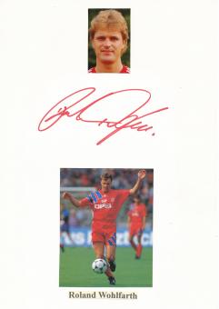 Roland Wohlfarth  FC Bayern München  Autogramm Karte  original signiert 