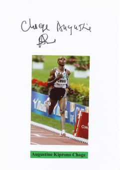 Augustine Kiprono Choge  Kenia  Leichtathletik  Autogramm Karte  original signiert 