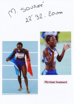 Myriam Soumare  Frankreich  Leichtathletik  Autogramm Karte  original signiert 