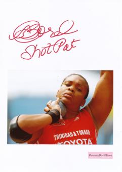 Cleopatra Borel Brown  Trinidad   Leichtathletik  Autogramm Karte  original signiert 