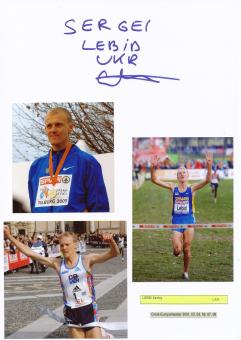 Serhiy Lebid  Ukraine   Leichtathletik  Autogramm Karte  original signiert 
