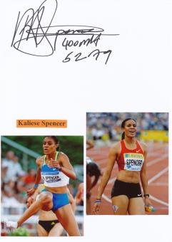 Kaliese Spencer  Jamaika   Leichtathletik  Autogramm Karte  original signiert 