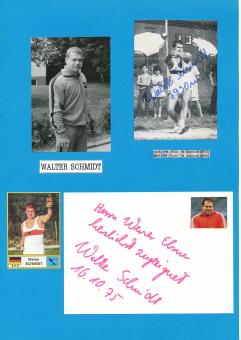 2  x  Walter Schmidt   Leichtathletik  Autogramm Karte  original signiert 