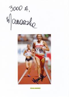 2  x  Wioletta Janowska  Polen  Leichtathletik  Autogramm Karte  original signiert 