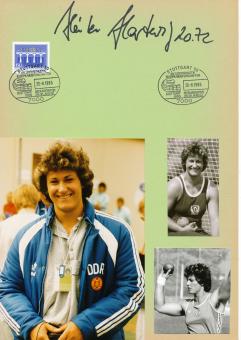 Heidi Krieger  DDR   Leichtathletik  Autogramm Karte  original signiert 