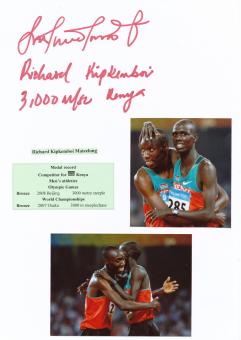 Richard Mateelong  Kenia   Leichtathletik  Autogramm Karte  original signiert 