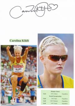 Carolina Klüft  Schweden  Leichtathletik  Autogramm Karte  original signiert 