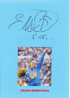 Yelena Isinbayeva  Rußland  Leichtathletik  Autogramm Karte  original signiert 