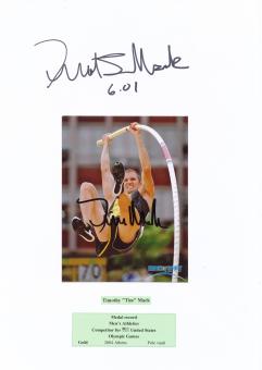 2  x  Timothy Mack  USA  Leichtathletik  Autogramm Karte  original signiert 