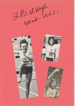 Zofia Bielczyk  Polen  Leichtathletik  Autogramm Karte  original signiert 