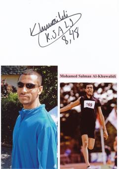 Mohamed Salman Al Khuwalidi  Saudi Arabien  Leichtathletik  Autogramm Karte  original signiert 