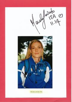 2  x  Manuela Levorato  Italien  Leichtathletik  Autogramm Karte  original signiert 