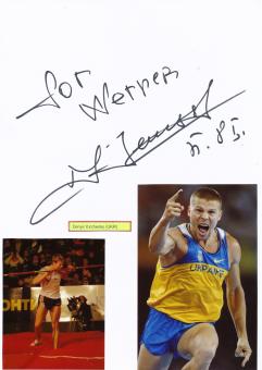 Denys Yurchenko  Ukraine  Leichtathletik  Autogramm Karte  original signiert 