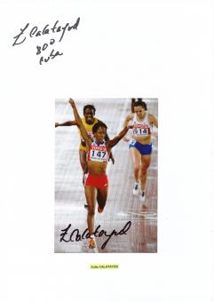 2  x  Zulia Calatayud  Kuba  Leichtathletik  Autogramm Karte  original signiert 