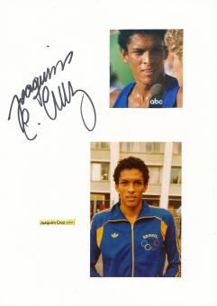Joaquim Cruz  Brasilien  Leichtathletik  Autogramm Karte  original signiert 