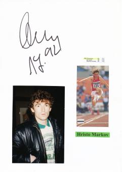 Hristo Markov  Bulgarien   Leichtathletik  Autogramm Karte  original signiert 