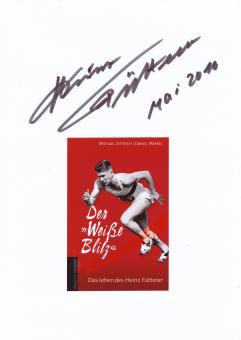 Heinz Fütterer † 2019  Leichtathletik  Autogramm Karte  original signiert 