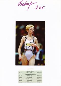 Inha Babakova  Ukraine  Leichtathletik  Autogramm Karte  original signiert 