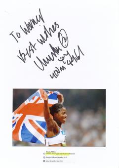 Christine Ohuruogu  Großbritanien  Leichtathletik  Autogramm Karte  original signiert 
