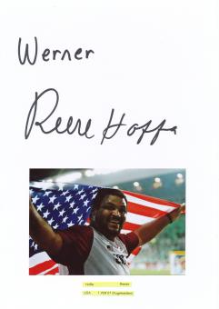Reese Hoffa  USA  Leichtathletik  Autogramm Karte  original signiert 