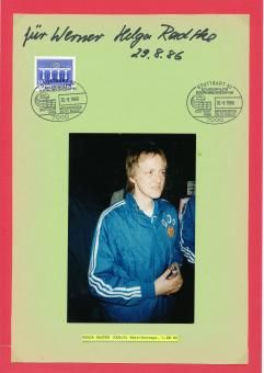 Helga Radtke  DDR   Leichtathletik  Autogramm Karte  original signiert 