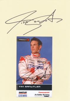 2  x  Tim Sanatler  Auto Motorsport  Autogramm Karte original signiert 